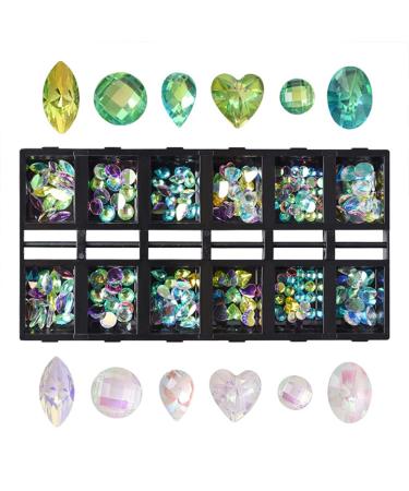 12 Grids For Nail Art Decorations Multi Shapes For Nails Ornaments Manicure Decor DIY Crafts Accessories Nail Art Decoration 3d