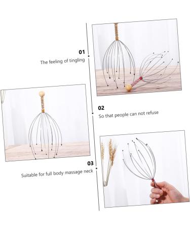 Buy Healvian 6pcs Multifunctional Massager Tool Claws & Shampoo Scrubber Brush - Steel & Wood for Ultimate Relaxation - Buy Online on GoSupps.com