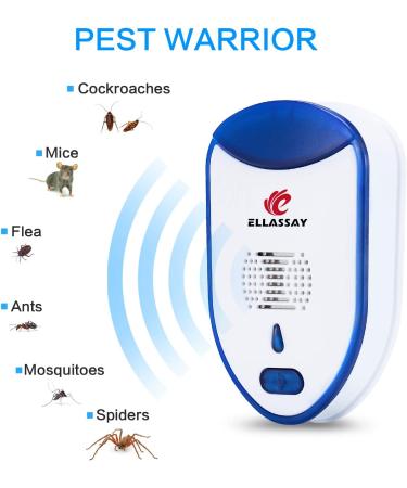 ELLASSAY Ultrasonic Pest Repeller - 2 Pack Indoor Electronic Plug-in Pest Control Repellent - Buy Online on GoSupps.com