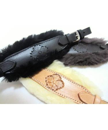 PS Horse Articles Flower Noseband with Sheepskin Padding - Black Decorative Noseband for Equestrian Use | International Shipping Available - Buy Online on GoSupps.com