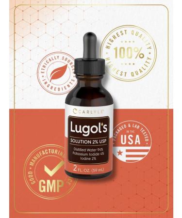 Carlyle Potassium Iodide Liquid Drops - Twin Pack (2 fl oz) | Immune Support & Thyroid Health - Buy Online on GoSupps.com