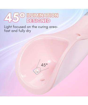 Makartt Mini Rechargeable UV LED Nail Lamp | Portable Nail Dryer with 2 Timers for Nail Art | Pink - Buy Online on GoSupps.com