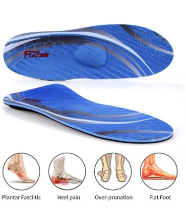 PCSSole Orthopedic Insoles for Work Sports & Comfort | Shoe Inserts for Flat Feet Plantar Fasciitis & Heel Pain - EU44-45 (29cm) - Unisex Blue - Buy Online on GoSupps.com