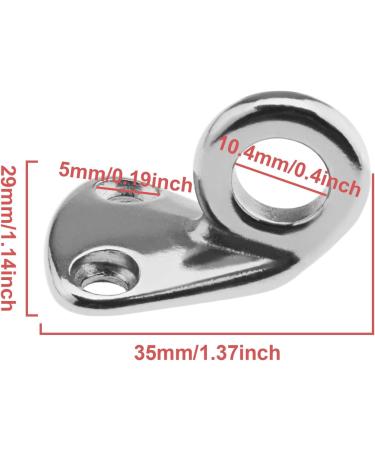 4Pcs Marine Grade 316 Stainless Steel Fending Pad Eye Fender Hook w/ Screws - Boat Ship Deck Hardware - Buy Online on GoSupps.com