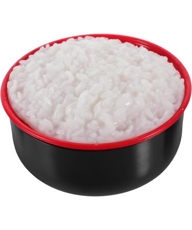 FAVOMOTO 4pcs Simulated Rice Models Toy Food Fake Cooked Rice Decorative Steamed Rice Plastic Decor Steamed Rice Model Photo Prop Cooked Rice Display Prop Big Bowl Plastic Bowl PVC - Buy Online on GoSupps.com