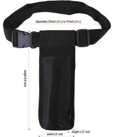 Adjustable Massage Bottle Lotion Oil Holster Belt - Sturdy Waist Holder for Creams - Black (Bag Only - Buy Online on GoSupps.com