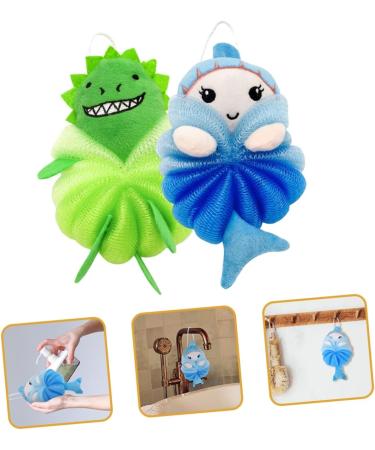 NOLITOY 6 Pcs Kids Bath Balls - Exfoliating Mesh Brush & Sponge Set | Cute Bath Scrubber for Children - Ideal for Newborns & Toddlers - Buy Online on GoSupps.com