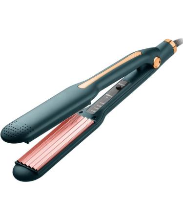Ceramic Hair Crimping Iron Flat and Curling Iron with Adjustable Temperature - Black - Buy Online on GoSupps.com