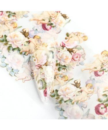 Angel Nail Foil Transfer Stickers Flower Nail Films Nail Stickers Decals Holographic Starry Foil Adhesive - Buy Online on GoSupps.com