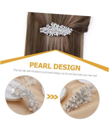 Angoily Rhinestone Hair Clip Girl Hair Clips Pearl Hair Barrettes Rhinestone Hairpin Girl Headdress Crystal Hair Pin Pearl Hair Pin Headdress Accessories Abs Grace 's - Buy Online on GoSupps.com