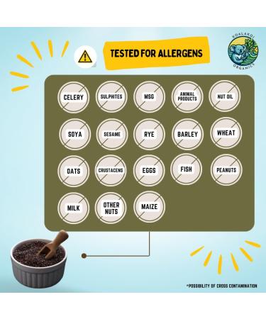 Koalakoi ORGANIC Black Quinoa grain | easy to cook gluten free healthy super nutritious grain | Natural Source of Protein Vitamins and Antioxidants (1.8kg) - Buy Online on GoSupps.com