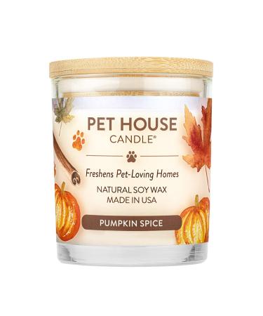 One Fur All, Pet House Candle - 100% Soy Wax Candle - Pet Odor Eliminator for Home - Non-Toxic and Eco-Friendly Air Freshening Scented Candles (Pack of 1, Pumpkin Spice) Pack of 1 Pumpkin Spice