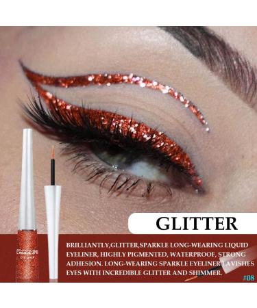 2Pcs Bronzer Red Liquid Glitter Eyeliner Set for Women - Sparkly Makeup Liners - Buy Online on GoSupps.com