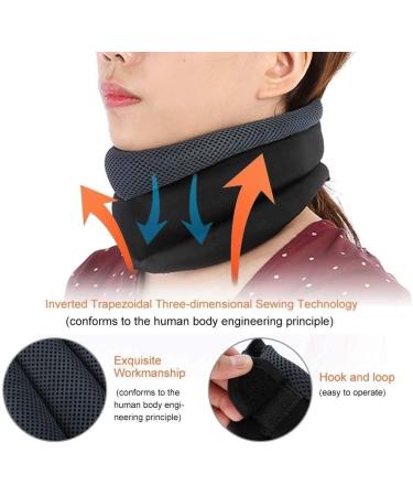 Esasam Neck Traction Brace - Adjustable Neck Support Collar for Pain Relief | Free Neck Pain Guide Included - Buy Online on GoSupps.com