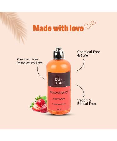 Buy Strawberry Body Wash | Refreshing & Invigorating | Acne-Fighting | Paraben & Cruelty Free | 300ml - All Skin Types - Buy Online on GoSupps.com