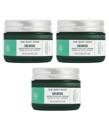 Nature Co 3x THE BODY SHOP Edelweiss Smoothing Day Cream each 50 ml 48 hours of moisture