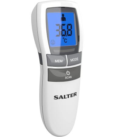 Salter TE-250-EU No Touch Infrared Thermometer - Forehead & Object Mode, Night Mode, Fever Alarm - 30 Memory Recall - Backlit Display - Instant & Accurate - for Babies/Adults - Buy Online on GoSupps.com