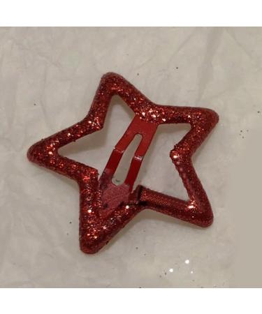 hgnxa Star Hair Clip Kids Glitter Metal Hair Clips Barrettes Hairpins Girls Hair Accessories Headwear Styling Tools Rose Red - Buy Online on GoSupps.com