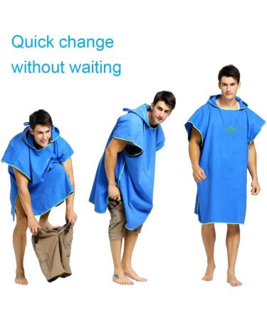 Buy Badeponcho | Ultra-Quick Dry Surf Towel Poncho for Men & Women - 90x110cm Rose Red | Perfect Beach & Bathrobe Accessory - Buy Online on GoSupps.com