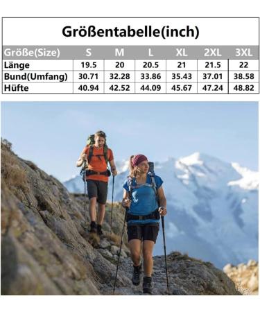 Tansozer Men's Short Hiking Pants with Zipper Pocket - Outdoor Mountaineering Summer Shorts in Black - Buy Online on GoSupps.com
