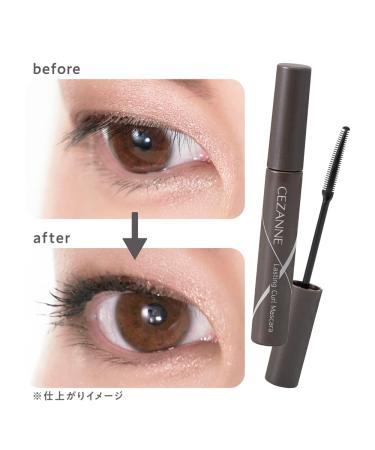 Cezanne Durable Curl Mascara 01 Black 0.2 oz - Smearproof Long Lasting Formula with Fiber Blend & Double Comb for Strong Curl - Buy Online on GoSupps.com