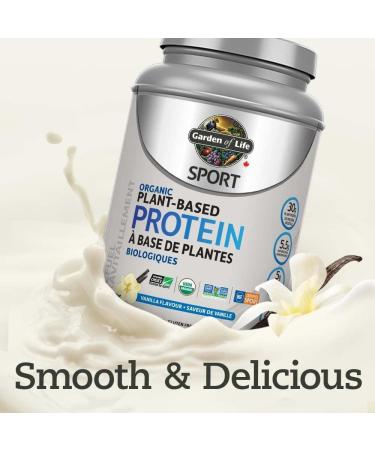 Garden of Life Sport Organic Plant Based Protein Vanilla 806g - Best Quality Muscle Recovery Supplement - Buy Online on GoSupps.com
