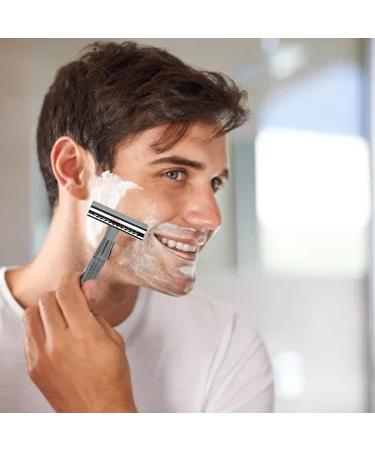 Premium Wet Razor for Men - Double Blade Manual Trimmer with Stand | Irritation-Free Shaving | Waterproof Metal Design | Perfect Gift for Him & Her - Buy Online on GoSupps.com
