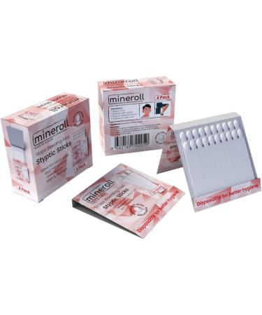 Mineroll Styptic Stick - 4 Pack (80 Pieces) | Stops Bleeding for Shaver Cuts | Hygienic Razor Accessories for Men & Women | Ideal for Hairdressers - Buy Online on GoSupps.com