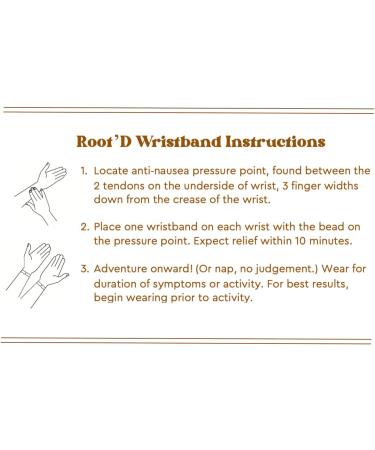 Root'd Nausea Relief Acupressure Wristbands | Anti-Nausea Motion Sickness Bands for Morning Sickness, Vertigo, Travel & Cruise - Adjustable Size, Pregnant Mom Essentials - Buy Online on GoSupps.com