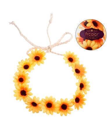 Flower Headband Daisy Crown - Yellow Bridal Headpiece & Hair Wreath for Weddings - International Shipping Available - Buy Online on GoSupps.com