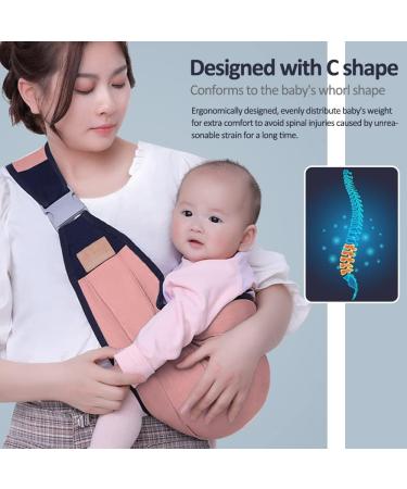 HINATAA Breathable Baby Sling | Adjustable Baby Carrier Wrap | Quick Dry & Thick Shoulder Straps | 0-36 Months (Pink A) - Buy Online on GoSupps.com