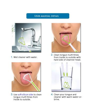 3PCS Soft Silicon Tongue Scraper Set for Effective Bad Breath Cure - Buy Online on GoSupps.com