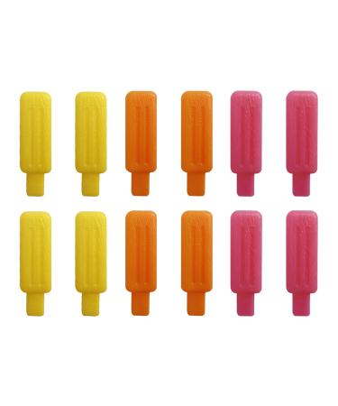 Silicone Orthodontic Tooth Aligner Chewies YOUYA DENTAL 6 Pack Handheld Cute Aligner Chewies for Invisable Braces 3 Flavors Teeth Stick Bite Dental Aligner Tray Seaters with Grip Handle 6PCS Aligner chewies - Pink Orange Series