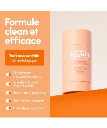 Merci Handy - Deodorant SUN 55g - Clean Formula - Anti-Odor - 97% Ingredients of Natural Origin - Buy Online on GoSupps.com