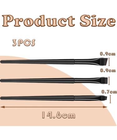 3 Piece Eyeliner Brush Set Flat Fine Slanted Brow Angled Eyeliner Brush Fine Angled Eyeliner Brush Eye Makeup Brushes with Wooden Handle Tools for Eyeshadow Cosmetics Shaping Eyebrows - Buy Online on GoSupps.com