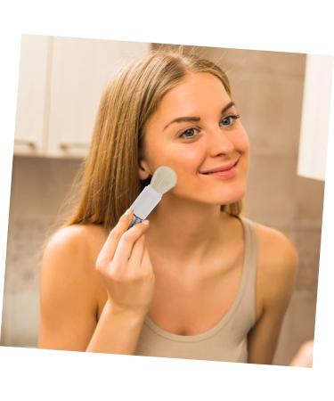 Telescopic Makeup Brush | Dual-Head Foundation & Blush Brush for Flawless Application | 13.5x2.6cm - Silver - Buy Online on GoSupps.com