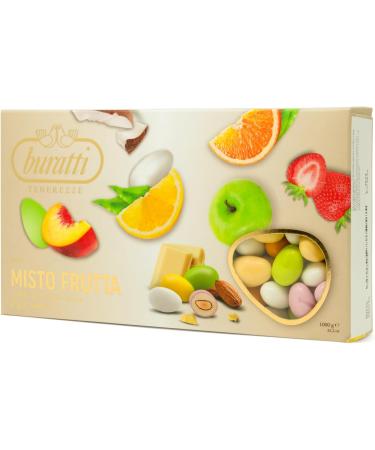 Buratti Confetti Drag es Heart All Fruit Assorted flavors Tenderness Varied Colorful Fruits 1 Kg - Buy Online on GoSupps.com
