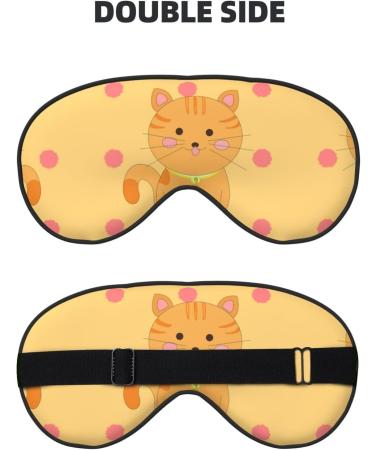 Cute Cartoon Kitten Eye Mask - Soft Adjustable Sleeping Mask for Men & Women | Nighttime Comfort - Buy Online on GoSupps.com