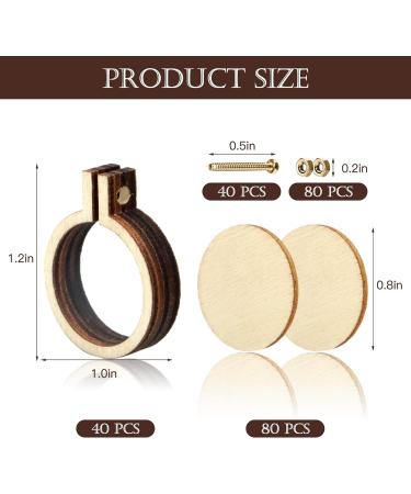 ZOCONE 40 Pack Mini Embroidery Hoops - Small Round Wood Hoops for DIY Pendant Embroidery and Jewelry Making - Buy Online on GoSupps.com
