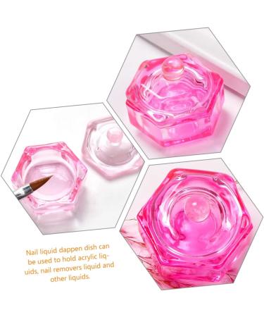 FRCOLOR 6 Pcs Drill Bits for Nails Nail Cleaner Acrylic Liquid Holder Dappen Dish Novelty Toilet Paper Cuticle Bit for Nail Drill Monomer Dish with Lid Glass Pink With Cover Nail Supplies 4.3x4.3cmx3pcs Pinkx3pcs - Buy Online on GoSupps.com