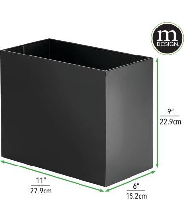 mDesign Metro Collection Tall Steel Toilet Paper Organizer - Matte Black | 4-Roll Tissue Storage Holder for Bathroom Under Sink or Shelf - Buy Online on GoSupps.com