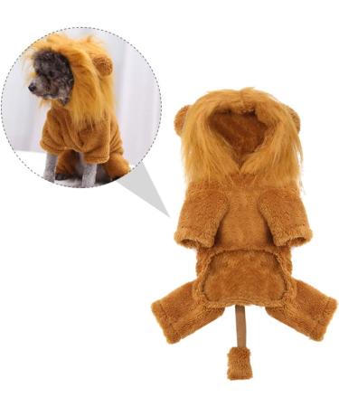 Inoomp 2 Pet Lion Costume - Winter Dog & Cat Outfit Halloween Accessory & Wig for Pets - Buy Online on GoSupps.com
