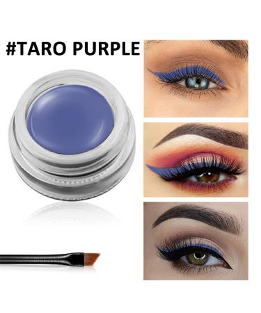 Purple Gel Eyeliner Set | Waterproof Long-Lasting Cream | High-Intensity Pigments | Smudge-Proof Eye Makeup | Includes 2 Eyeliner Brushes - Buy Online on GoSupps.com