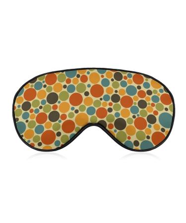 Vintage Coloful Polka Dot Sleep Mask for Women Adjustable Sleeping Eye Shades Cover with Elastic Strap