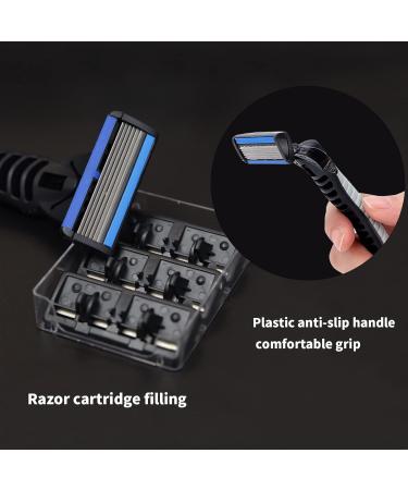 6-Blade Razor - Plastic Anti-Slip Manual Refill Cartridges for Men & Women | Reusable Face Cleansing Tool | International Shipping Available - Buy Online on GoSupps.com