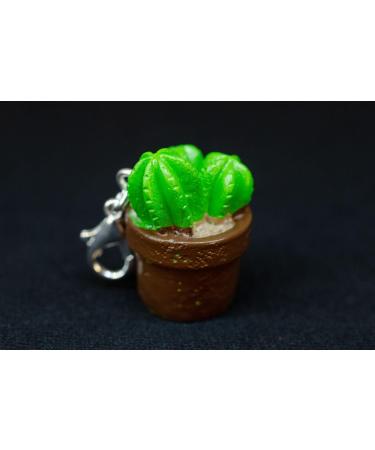 Handmade Cactus Charm Zipper Puller | Unique Silver-Plated Pendant for Bracelets & Fashion Jewelry - Buy Online on GoSupps.com