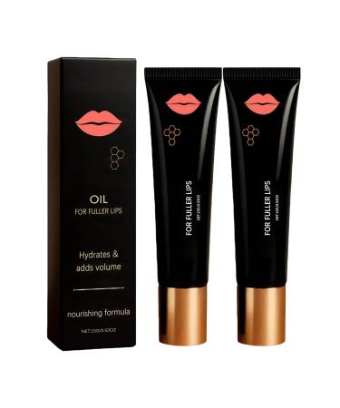 Rubu22a Set of 2 Lip Booster Serums - Natural Lip Oil - Lip Plumping Serum - Moisturizing Lip Oil with Boosting Effect - Reduces Fine Lines (2.15 g)