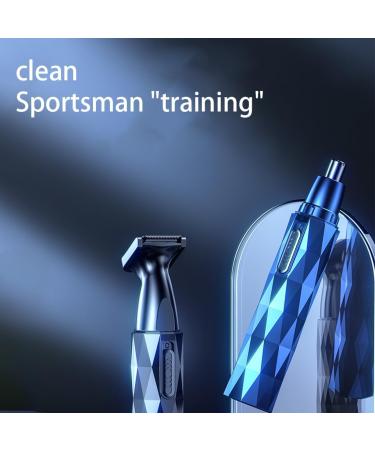Nose Ear Hair Clipper Portable Stainless Steel Slicer 360 Degree Silent Running Button Control Remover Clippers Blue 1pc Head 1pc Head Blue 1 Piece Head - Buy Online on GoSupps.com