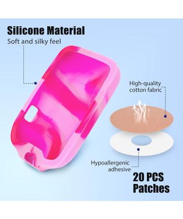 YOUSHARES Silicone Case for Libre 2 Reader - 20 Packs Waterproof Sensor Covers Anti-Drop & Scratch Protection (Pink & White - Buy Online on GoSupps.com