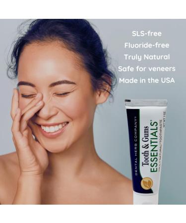 Dental Herb Company - Travel Toothpaste 1oz (3 Pack) Truly Natural Fluoride-Free and SLS-Free - Superior Defense Against Bleeding and Irritated Gums Dry Mouth and Mouth sores. - Buy Online on GoSupps.com